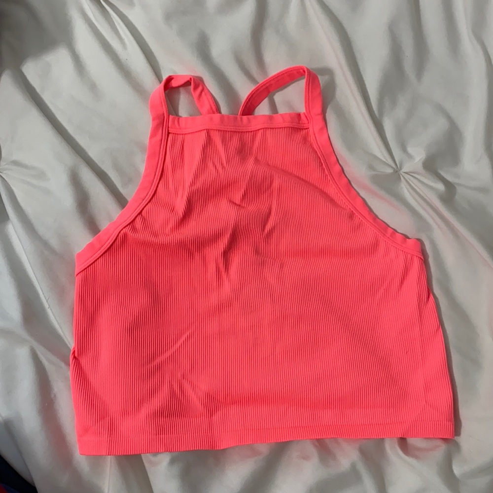 Neon cropped tank